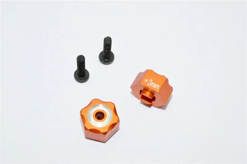 Traxxas Latrax Sst Aluminum Hex Adapter (+3Mm) - 2Pcs Set Orange 1