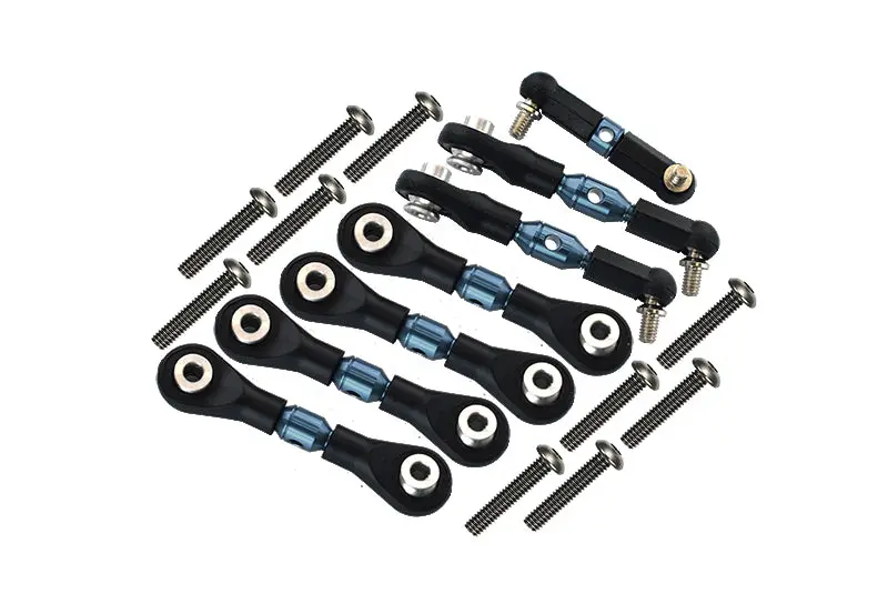 Traxxas Latrax Sst & Latrax Teton Aluminum Completed Tie Rod - 7Pcs Set Gray Silver 1