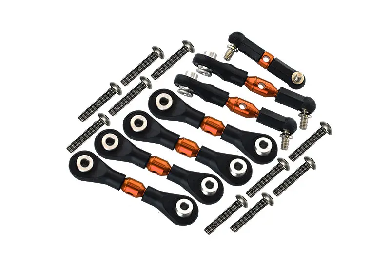 Traxxas Latrax Sst & Latrax Teton Aluminum Completed Tie Rod - 7Pcs Set Orange 1