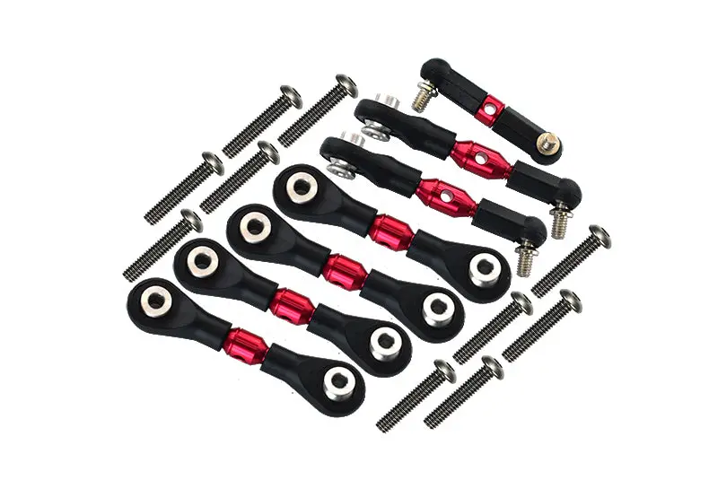 Traxxas Latrax Sst & Latrax Teton Aluminum Completed Tie Rod - 7Pcs Set Red 1