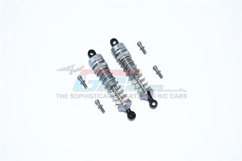 Traxxas Latrax Teton Aluminum Front Or Rear Spring Dampers 59Mm - 1 Pair Set Gray Silver 1