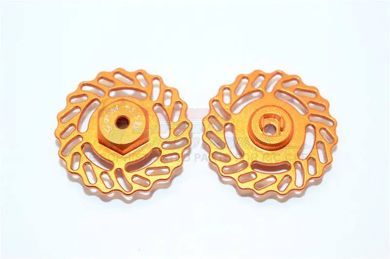 Traxxas Latrax Teton & Latrax Sst Aluminum Brake Disk +5.5Mm Thick - 2Pcs Set Orange 1