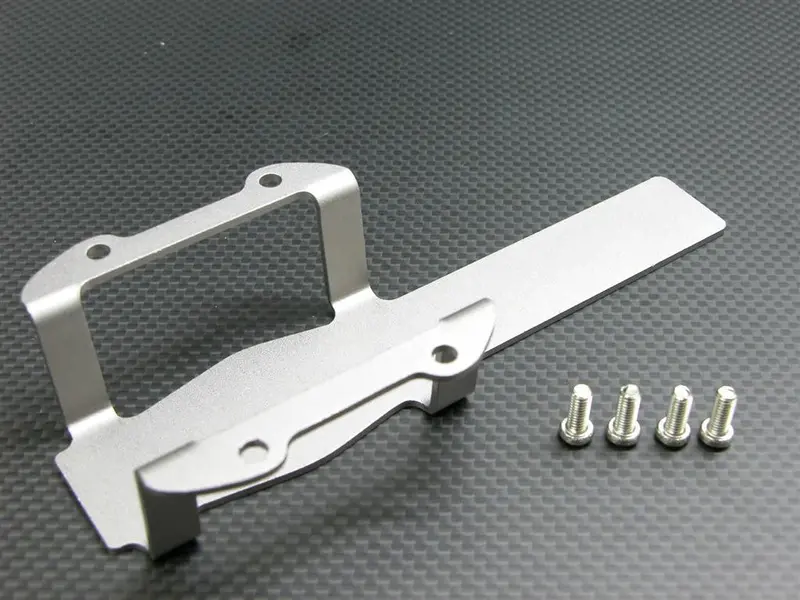 Traxxas Revo Aluminum Center Gear Box Skid Guard With Screws - 1Pc Set Silver 1