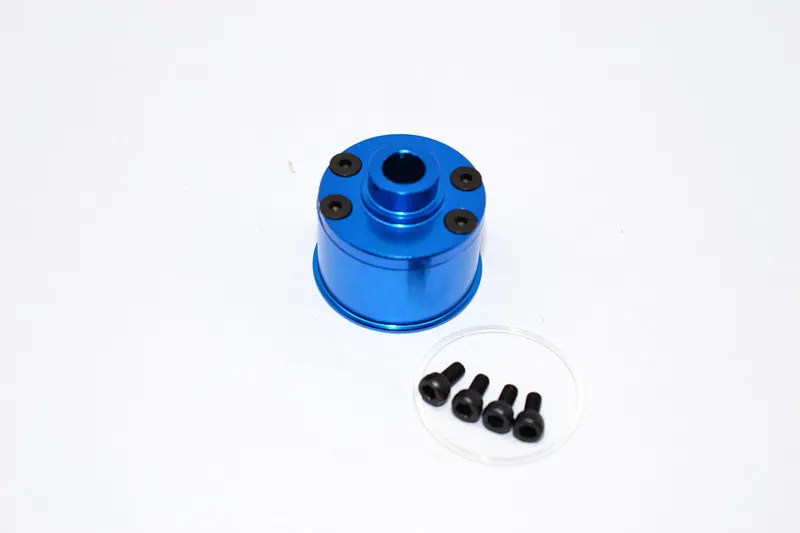 Traxxas Revo Aluminum Front/Rear Differential Casing With Screws, Shims & Hex Wrench - 2 Pcs Set Blue 1