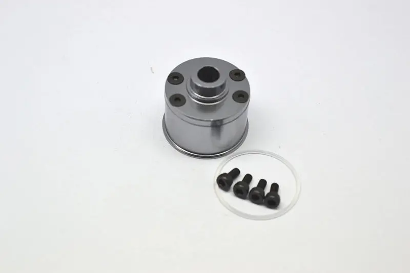 Traxxas Revo Aluminum Front/Rear Differential Casing With Screws, Shims & Hex Wrench - 2 Pcs Set Gray Silver 1