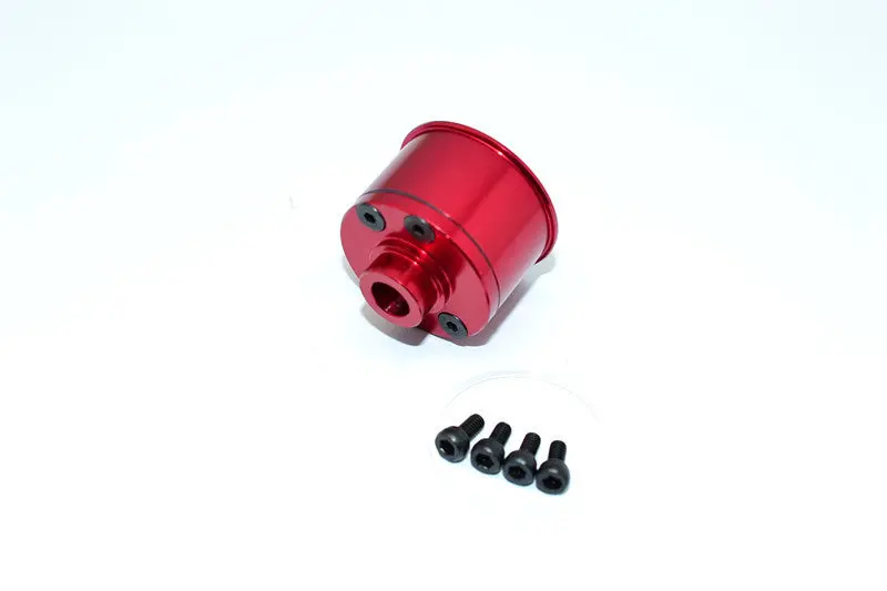 Traxxas Revo Aluminum Front/Rear Differential Casing With Screws, Shims & Hex Wrench - 2 Pcs Set Red 1