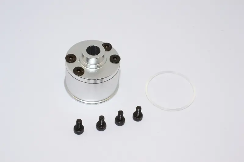 Traxxas Revo Aluminum Front/Rear Differential Casing With Screws & Shims & Hex Wrench - 2Pcs Set Silver 1