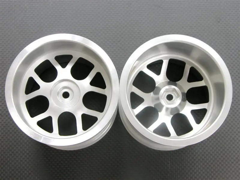 Traxxas Revo Aluminum Front/Rear Rims (6 Spokes - Bbs Y Shape) For Gpm Option Tires - 1Pr Silver 1