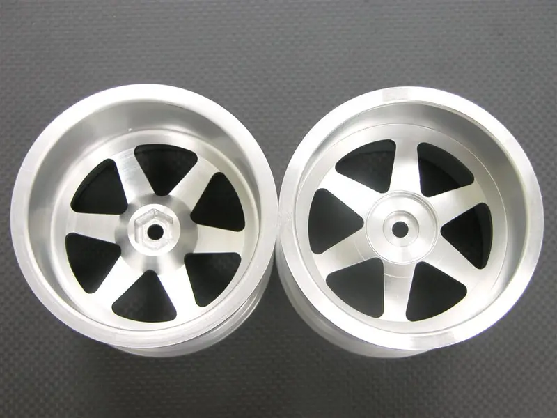 Traxxas Revo Aluminum Front/Rear Rims (6 Spokes) For Gpm Option Tires - 1Pr Silver 1
