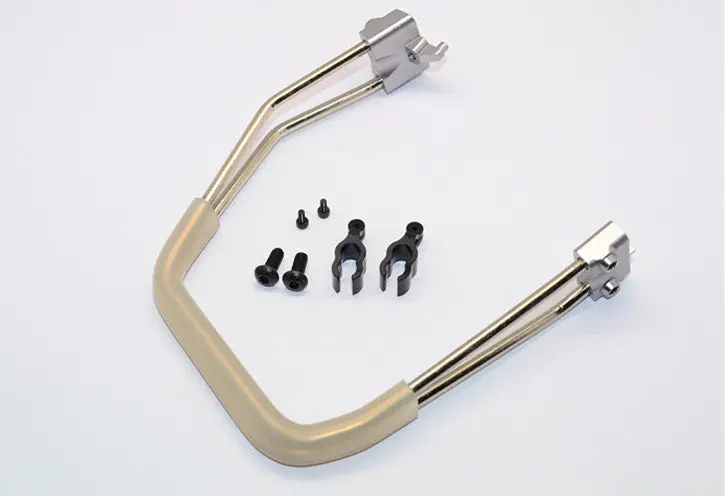 Traxxas Revo Aluminum Handle With Silicone Tube & Screws - 1 Set Gray Silver 1