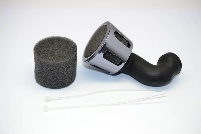 Traxxas Revo, Revo 3.3 Aluminum Air Filter With 2Pcs Foam & Manifold - 1 Set (Gpm Version) Gray Silver 1