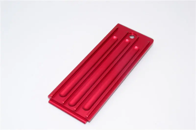 Traxxas Revo, Revo 3.3 Aluminum Batteries Box Bottom Shelf With Screw - 1Pc Set Red 1