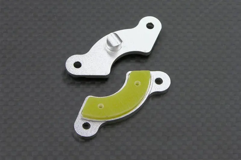Traxxas Revo, Revo 3.3 Aluminum Brake Pad Side Plate With Fibre Calipers - 1Pr Silver 1