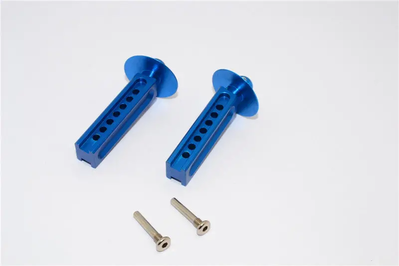 Traxxas Revo, Revo 3.3 Aluminum Front Body Posts With Screws - 1Pr Set Blue 1