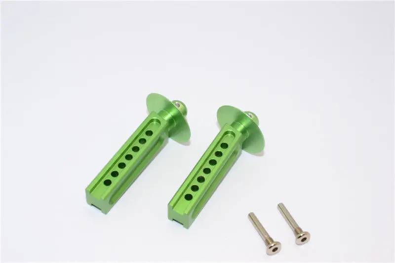 Traxxas Revo, Revo 3.3 Aluminum Front Body Posts With Screws - 1Pr Set Green 1