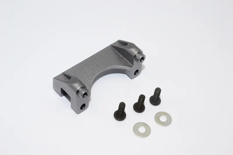 Traxxas Revo & Revo 3.3 Aluminum Front Damper Mount With Counter Sink Washers & Screws - 1Pc Set Gray Silver 1