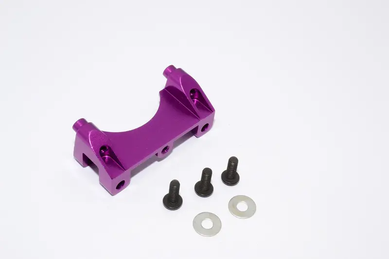 Traxxas Revo & Revo 3.3 Aluminum Front Damper Mount With Counter Sink Washers & Screws - 1Pc Set Purple 1