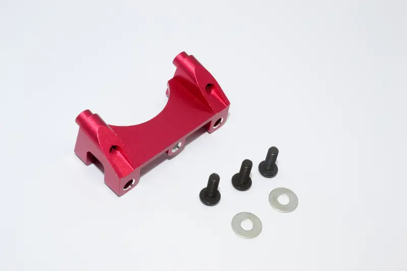 Traxxas Revo & Revo 3.3 Aluminum Front Damper Mount With Counter Sink Washers & Screws - 1Pc Set Red 1