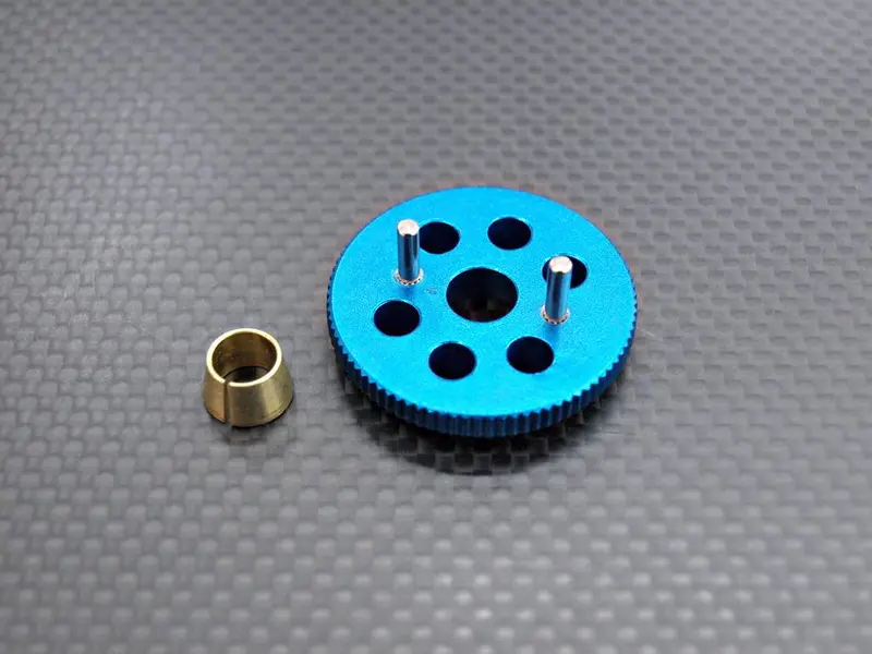 Traxxas Revo, Revo 3.3 Aluminum Light Fly Wheel - 1Pc Blue 1