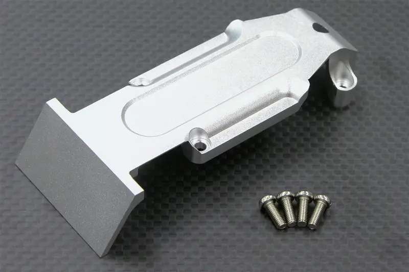 Traxxas Revo, Revo 3.3 Aluminum Rear Skid Plate With Screws - 1Pc Set Silver 1