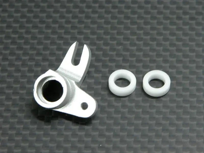 Traxxas Revo, Revo 3.3 Aluminum Throttle Linkage With Bushings - 1Pc Set Silver 1