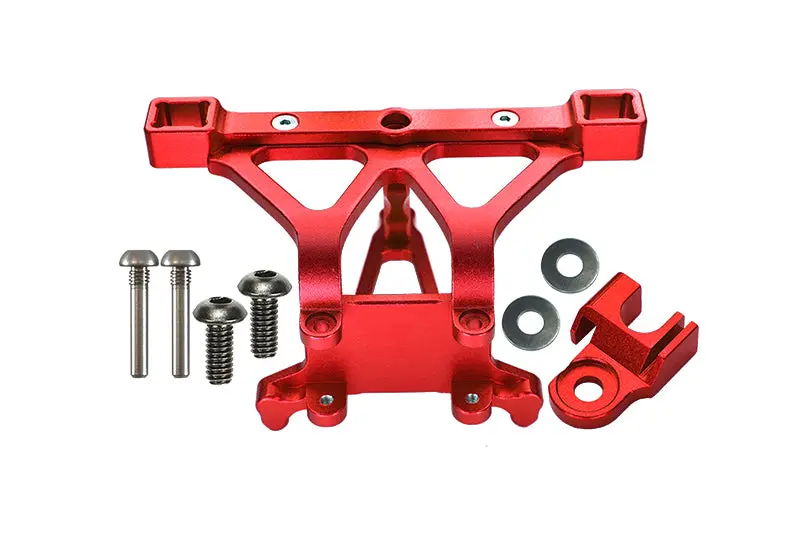 Traxxas Revo, Revo 3.3, E-Revo Aluminum Front Body Posts Mount With Screw - 1Pc Set Red 1
