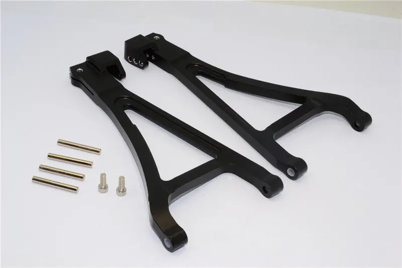 Traxxas Revo, Revo 3.3, E-Revo Aluminum Front Lower Arm (Sandwich Design With Screws+Pins+Delrin Collars) - 1Pr Set Black 1