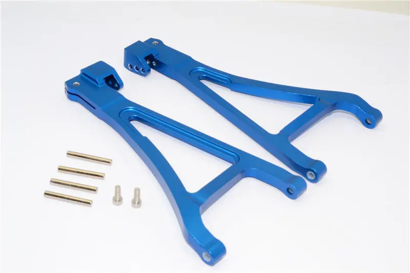 Traxxas Revo, Revo 3.3, E-Revo Aluminum Front Lower Arm (Sandwich Design With Screws+Pins+Delrin Collars) - 1Pr Set Blue 1