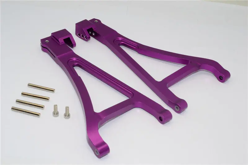 Traxxas Revo, Revo 3.3, E-Revo Aluminum Front Lower Arm (Sandwich Design With Screws+Pins+Delrin Collars) - 1Pr Set Purple 1