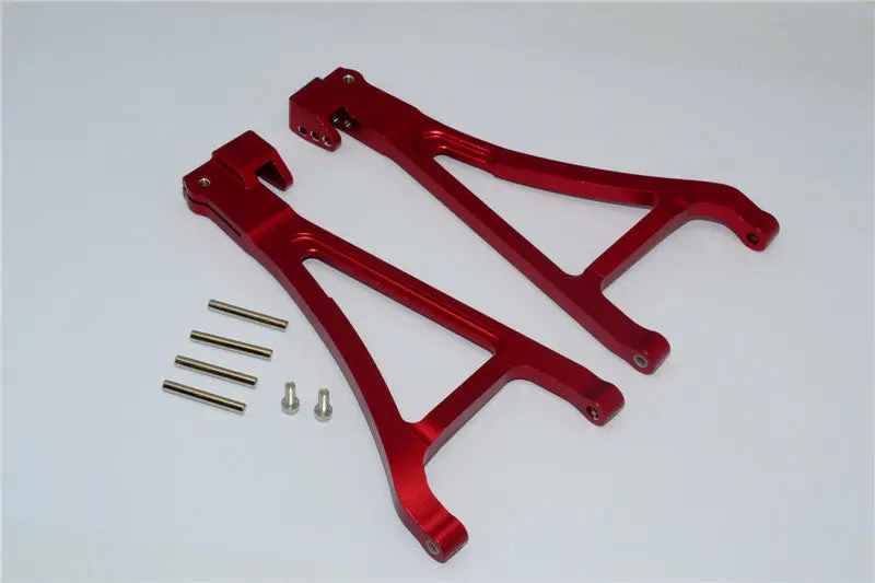 Traxxas Revo, Revo 3.3, E-Revo Aluminum Front Lower Arm (Sandwich Design With Screws+Pins+Delrin Collars) - 1Pr Set Red 1