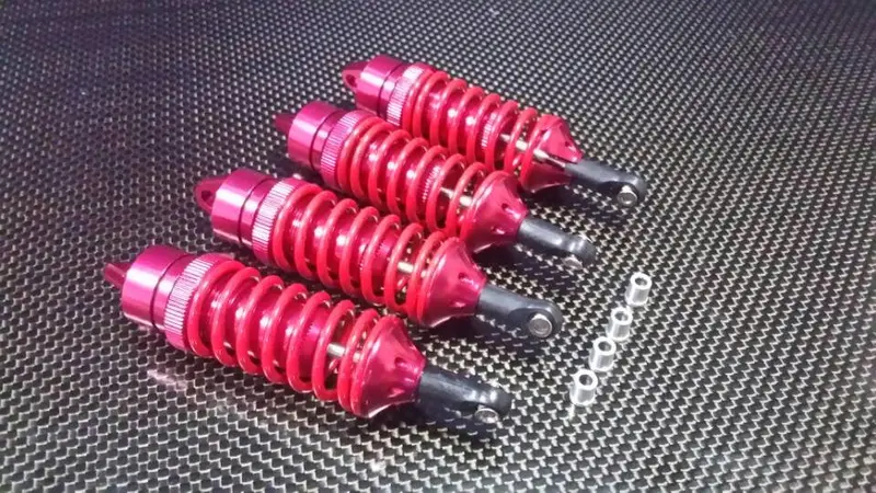 Traxxas Revo, Revo 3.3, E-Revo Aluminum Front/Rear Adjustable Spring Dampers (85Mm) - 2 Prs Red 1