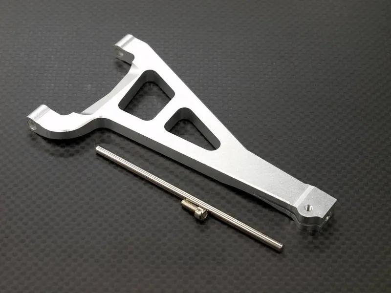Traxxas Revo, Revo 3.3, E-Revo Aluminum Front Upper Arm (Sandwich Design With Screws+Pins+Delrin Collars) - 1Pc Set Silver (For Left Side) 1