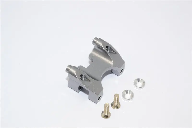 Traxxas Revo, Revo 3.3, E-Revo Aluminum Rear Damper Mount With Counter Sink Washers & Screws - 1Pc Set Gray Silver 1