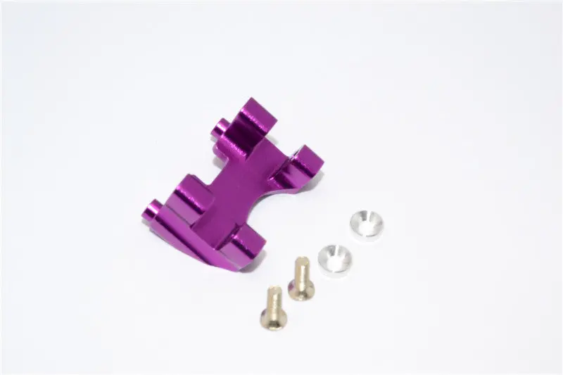 Traxxas Revo, Revo 3.3, E-Revo Aluminum Rear Damper Mount With Counter Sink Washers & Screws - 1Pc Set Purple 1