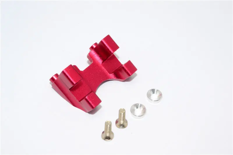 Traxxas Revo, Revo 3.3, E-Revo Aluminum Rear Damper Mount With Counter Sink Washers & Screws - 1Pc Set Red 1