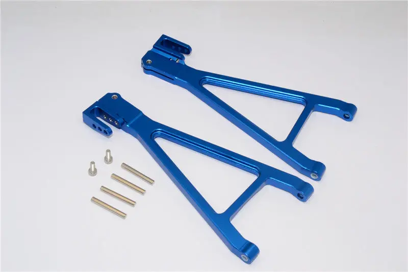 Traxxas Revo, Revo 3.3, E-Revo Aluminum Rear Lower Arm (Sandwich Design With Screws+Pins+Delrin Collars) - 1Pr Set Blue 1