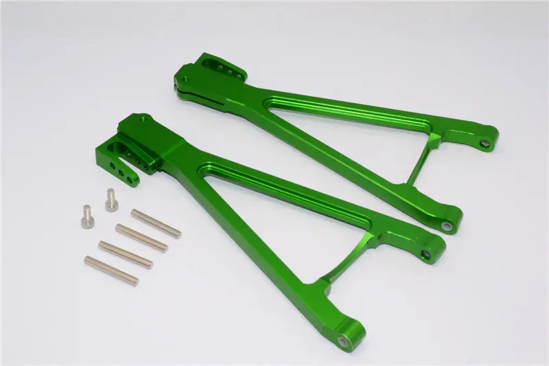 Traxxas Revo, Revo 3.3, E-Revo Aluminum Rear Lower Arm (Sandwich Design With Screws+Pins+Delrin Collars) - 1Pr Set Green 1