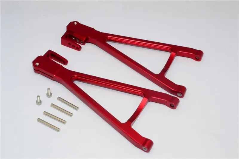 Traxxas Revo, Revo 3.3, E-Revo Aluminum Rear Lower Arm (Sandwich Design With Screws+Pins+Delrin Collars) - 1Pr Set Red 1
