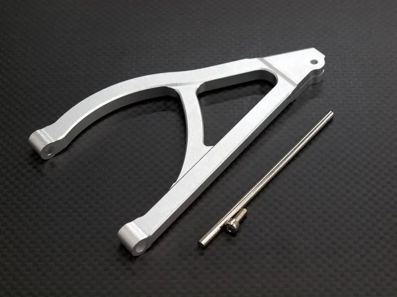 Traxxas Revo, Revo 3.3, E-Revo Aluminum Rear Upper Arm (Sandwich Design With Screws+Pins+Delrin Collars) - 1Pc Set (For Left Side) Silver 1