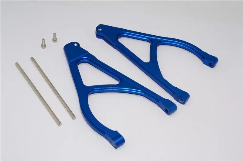 Traxxas Revo, Revo 3.3, E-Revo Aluminum Rear Upper Arm (Sandwich Design With Screws+Pins+Delrin Collars) - 1Pr Set Blue 1