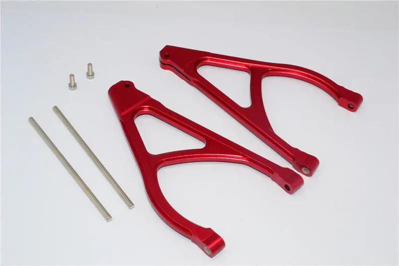 Traxxas Revo, Revo 3.3, E-Revo Aluminum Rear Upper Arm (Sandwich Design With Screws+Pins+Delrin Collars) - 1Pr Set Red 1