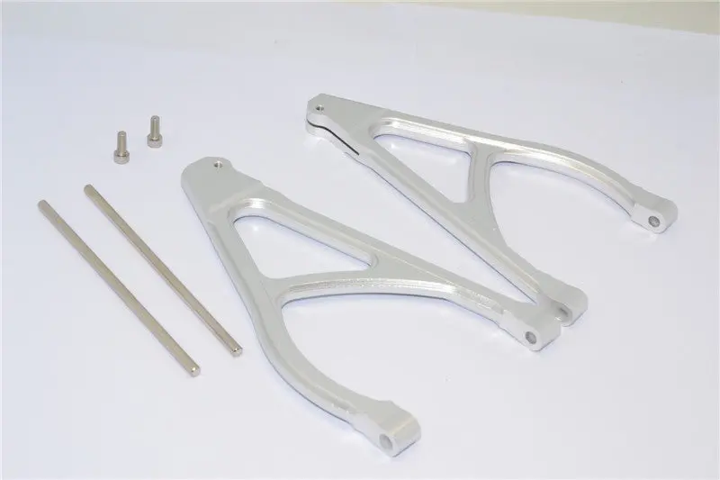 Traxxas Revo, Revo 3.3, E-Revo Aluminum Rear Upper Arm (Sandwich Design With Screws+Pins+Delrin Collars) - 1Pr Set Silver 1