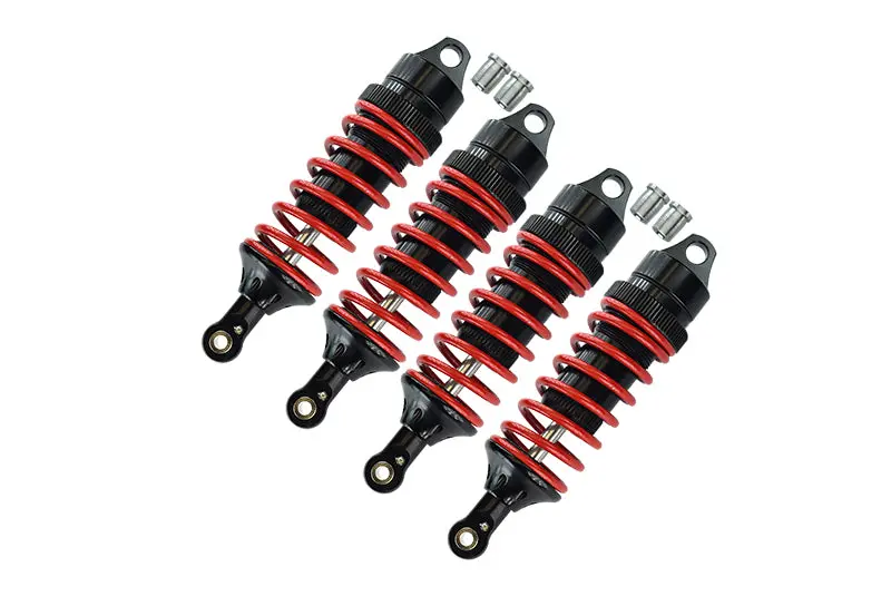 Traxxas Revo / Revo 3.3 / E-Revo Brushless / E-Revo Vxl 2.0 Alloy Front Or Rear Adjustable Spring Dampers (85Mm)With Alloy Ball Ends - 2Pr Set Black 1