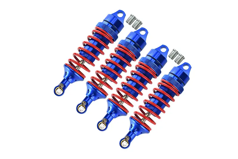 Traxxas Revo / Revo 3.3 / E-Revo Brushless / E-Revo Vxl 2.0 Alloy Front Or Rear Adjustable Spring Dampers (85Mm)With Alloy Ball Ends - 2Pr Set Blue 1