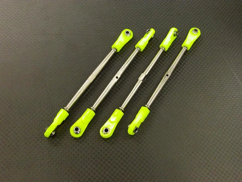 Traxxas Revo, Revo 3.3, E-Revo Titanium Completed Tie Rod Set With Ball Links - 2Prs Set (For Damper) Yellow 1