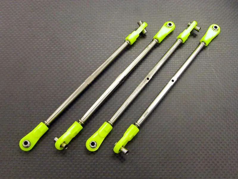 Traxxas Revo, Revo 3.3, E-Revo Titanium Completed Tie Rod Set With Ball Links - 2Prs Set (For Steering) Yellow 1