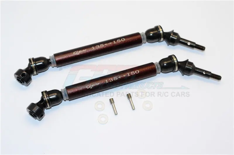 Traxxas Revo Steel+Aluminum Front/Rear Universal Swing Shaft With Washers & Wheel Hubs - 1Pr Set Brown 1