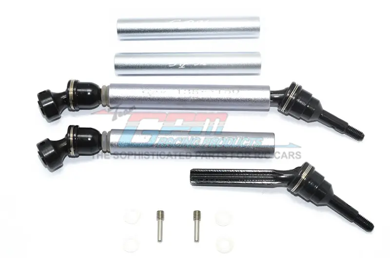 Traxxas Revo Steel+Aluminum Front/Rear Universal Swing Shaft With Washers & Wheel Hubs - 1Pr Set Gray Silver 1