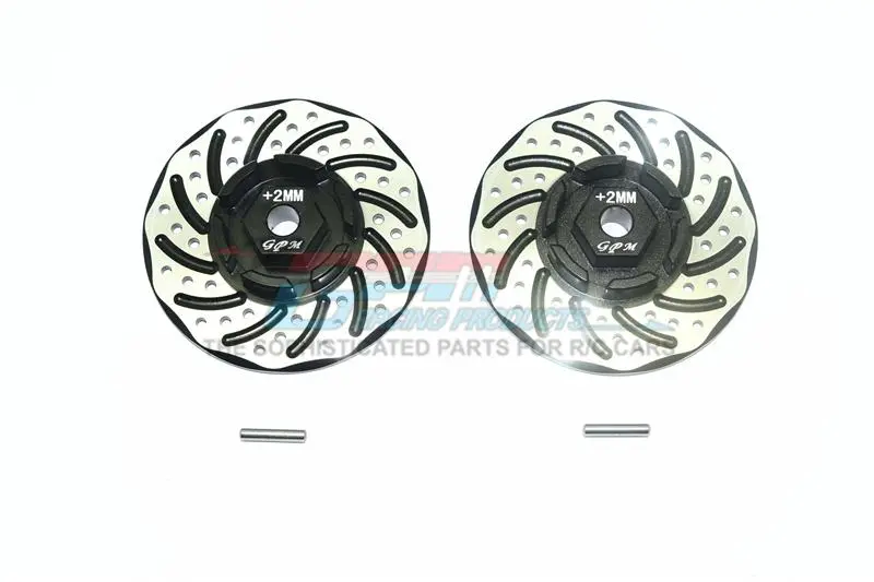 Traxxas Rustler 4X4 Vxl (67076-4) Aluminum +2Mm Hex With Brake Disk With Silver Lining - 1Pr Set Black 1