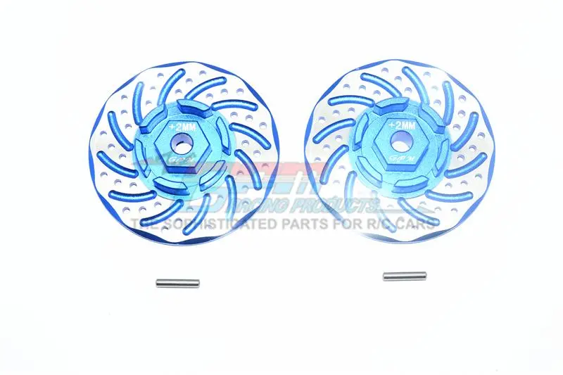 Traxxas Rustler 4X4 Vxl (67076-4) Aluminum +2Mm Hex With Brake Disk With Silver Lining - 1Pr Set Blue 1